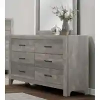 Homelegance Corbin Grey Wood-Look 6-Drawer Dresser