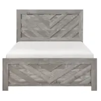 Homelegance Corbin Herringbone Grey Wood-Look King Bed