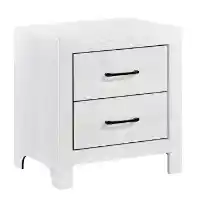 Homelegance Corbin White Wood-Look 2-Drawer Nightstand