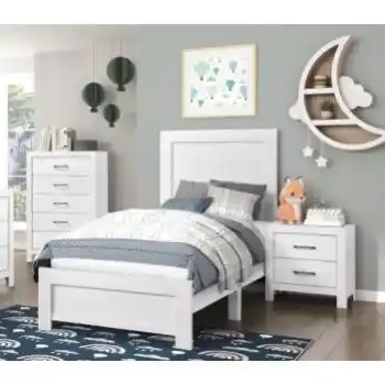 Homelegance Corbin White Wood-Look Twin Bed