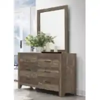 Homelegance Corbin Wood-Look 6-Drawer Dresser with Mirror
