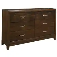 Homelegance Aziel 6-Drawer Walnut Finish Dresser