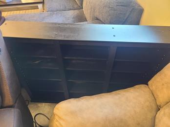 Black Large Wall Shelf with 15 Cubbies