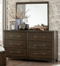 Homelegance Griggs Cappuccino Finish Dresser with Mirror
