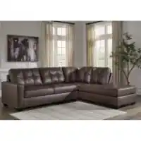 Ashley Bremerton Umber Microsuede 2-Piece Sectional with Right-Hand Chaise
