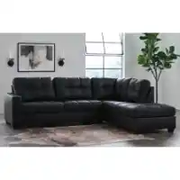 Ashley Bremerton Carbon Microsuede 2-Piece Sectional with Right-Hand Chaise