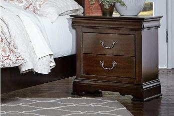 Homelegance Clematis Cherry Finish Nightstand with Hidden Drawer