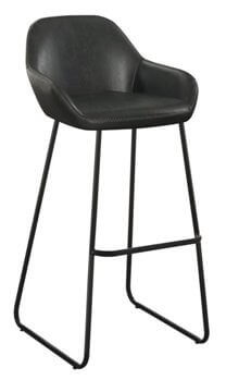 Coaster 30 Inch Vintage Charcoal Barstool with Metal Frame
