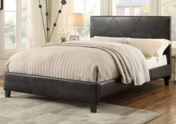 Homelegance DeLeon Brown Faux Leather Full Platform Bed