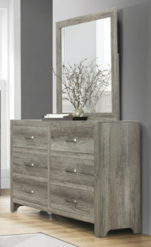 Homelegance Mandan Grey Dresser with Mirror