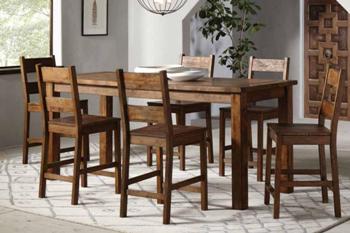Coaster Coleman Counter-Height Hardwood Dining Set with 4 Barstools