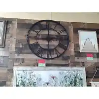 Large Roman Numeral Metal Wall Clock