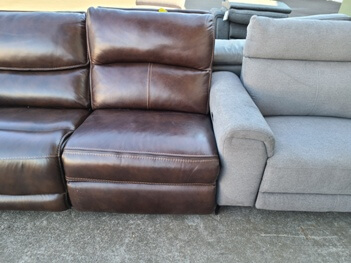 Manwah Rich Brown Leather Armless Chair