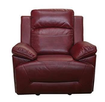 New Classic Cortez Red Faux Leather Gliding Recliner