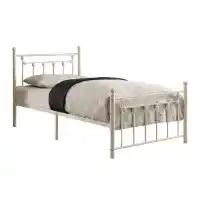 Homelegance Lia White Metal Twin Platform Bed