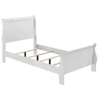 Coaster Louis Philippe White Twin Sleigh Bed
