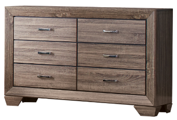 Coaster Kauffman Washed Taupe Wood-Look 6-Drawer Dresser