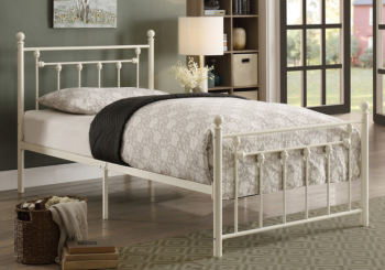 Homelegance Lia White Metal Twin Platform Bed