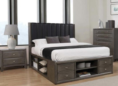 Coaster Phoenix Coco Grey King Storage Bed