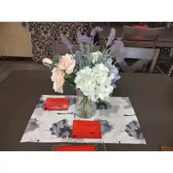 Lavender & Wildflowers Floral Arrangement in Glass Vase