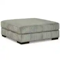 Ashley Lux Charcoal Ottoman