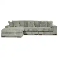 Ashley Lux Charcoal 3-Piece Sectional with Left-Hand Chaise