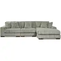 Ashley Lux Charcoal 3-Piece Sectional with Right-Hand Chaise
