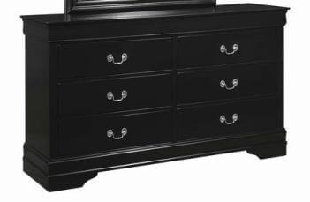 Coaster Louis Phillipe Black Finish 6-Drawer Dresser