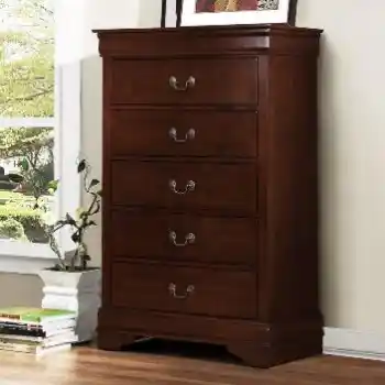 Homelegance Mayville Cherry Finish 5-Drawer Chest