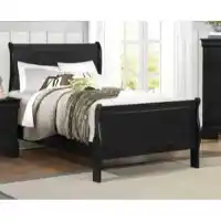 Homelegance Mayville Black Twin Sleigh Bed