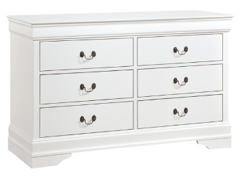 Homelegance Mayville White 6-Drawer Dresser