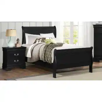 Homelegance Mayville Black King Sleigh Bed