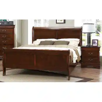 Homelegance Mayville Cherry Finish King Sleigh Bed