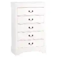 Homelegance Mayville White 5-Drawer Chest