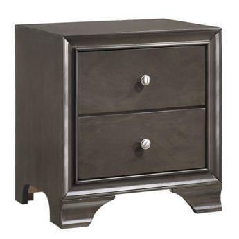 Coaster Grey 2-Drawer Nightstand