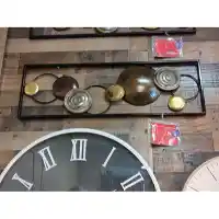 Distressed Bronze Circles Metal Wall Art