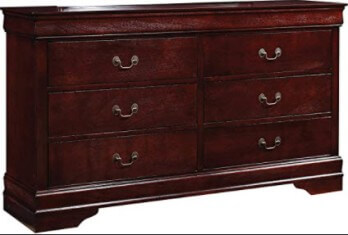 Coaster Louis Philippe Cherry Finish 6-Drawer Dresser