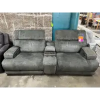 Highlander Brent Midnight Dual Power Reclining 3-Piece Console Loveseat