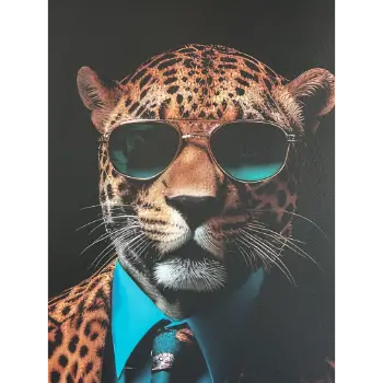 Classy Art Cheetah in Suit Wall Art