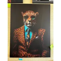 Classy Art Cheetah in Suit Wall Art
