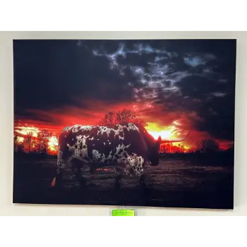 Classy Art Early Morning Cow Wall Art