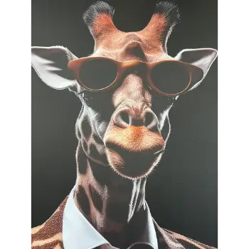 Classy Art Giraffe in Suit Wall Art