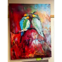 Classy Art Multicolored Birds Wall Art