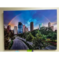 Classy Art Rainbow Over City Wall Art