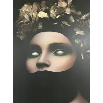 Classy Art Glam Lady in Gold & Black Hat Wall Art