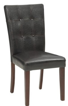 Homelegance Decatur Dark Brown Faux Leather Side Chairs (set of 2)