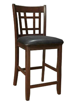 Coaster Lavon 24-Inch Cappuccino Finish Barstools with Faux Leather Seats (set of 2)