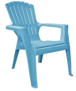 Light Blue Plastic Adirondack Chair
