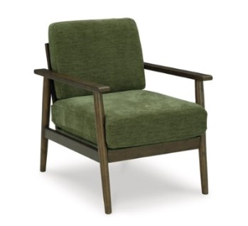 Ashley Olive Accent Chair with Hardwood Accents