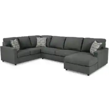 Ashley Edgewater 3-Piece Sectional with Right-Hand Chaise